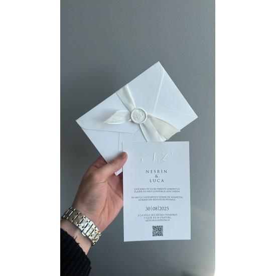 Sanatsal Dokunuş Düğün Davetiyesi - Özel